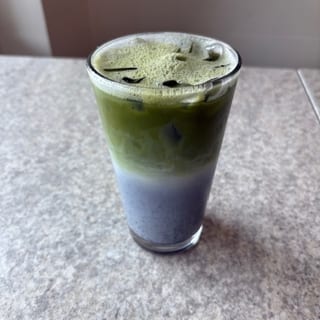 Iced Blueberry Matcha Latte